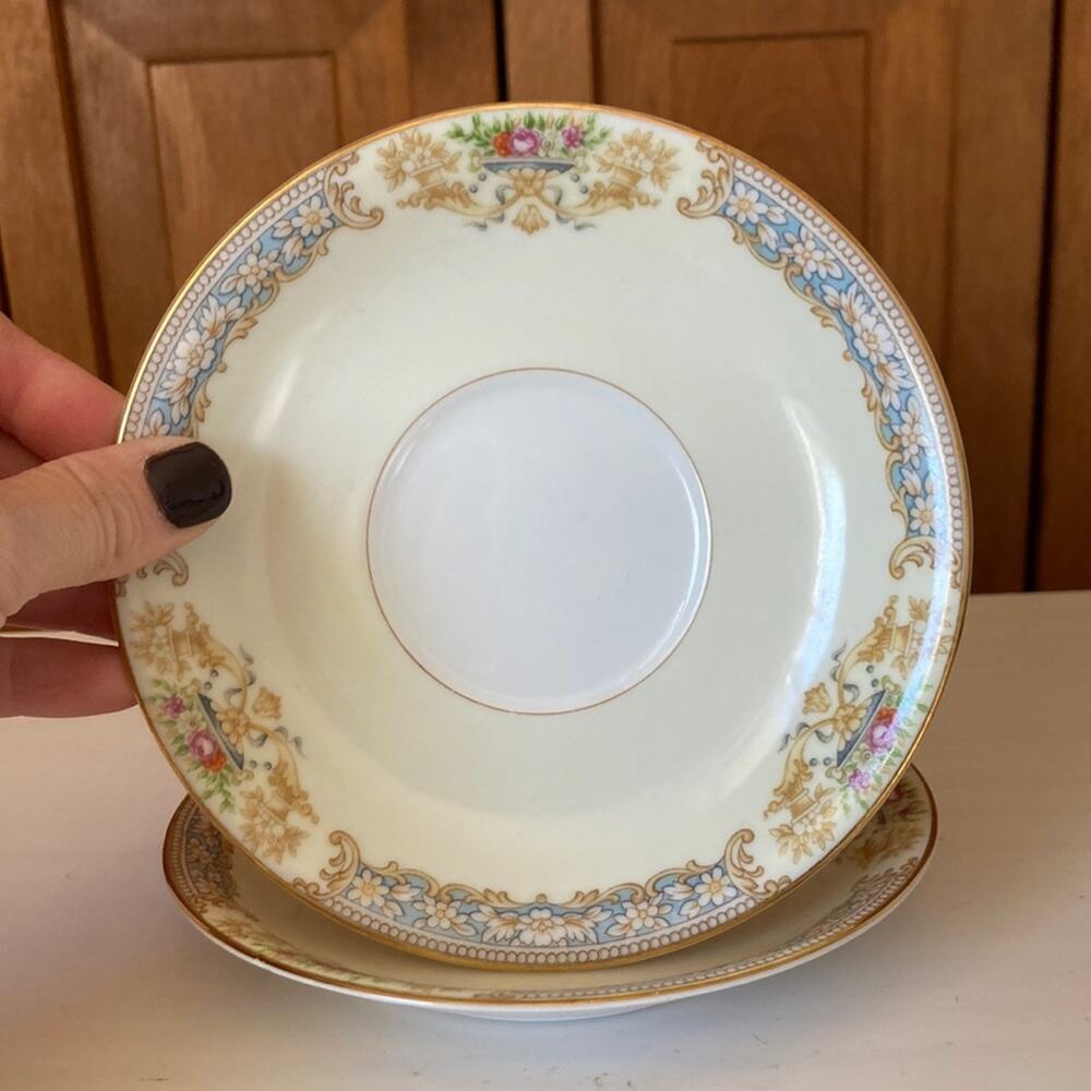Vintage Noritake Pattern RO2 Saucers, Set of 2